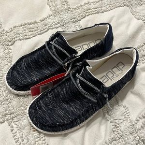 Womens Navy Blue Hey Dudes size 8